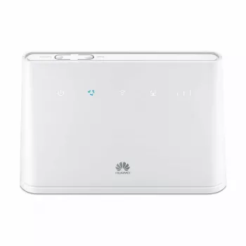 Wireless tabletop router HUAWEI B311-221 Single-band 2.4 GHz Wi‑Fi 4 (802.11n), Gigabit Ethernet, 4G LTE, SIM slot, RJ-11, 12V 1A, white