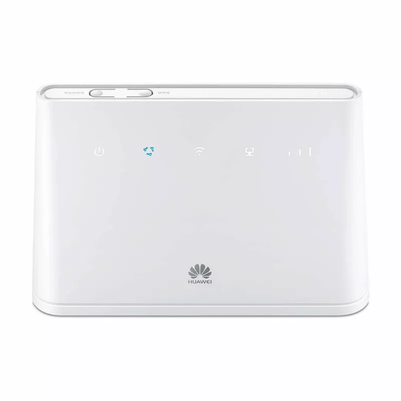 Wireless tabletop router HUAWEI B311-221 Single-band 2.4 GHz Wi‑Fi 4 (802.11n), Gigabit Ethernet, 4G LTE, SIM slot, RJ-11, 12V 1A, white