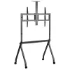 TV stand MACLEAN MC-114 B portable floor stand for 55–100 inch screens, max load 120 kg, VESA 200x200–900x600, height 115–152 cm, black, shelf