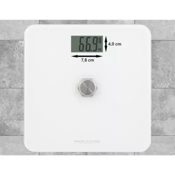 Electronic personal scale Profi-Care PC-PW 3112 — 180 kg capacity, 100 g accuracy, 310×310×44 mm, LCD display