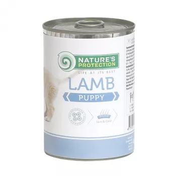 Wet puppy food nature’s protection Puppy Lamb 400 g — complete canned meal with lamb for puppies