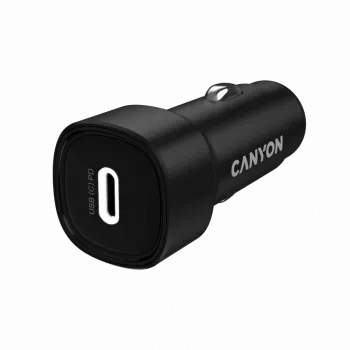 Car charger CANYON OnDrive 30 PD 30W USB-C Black — in-vehicle USB-C power adapter 30W PD