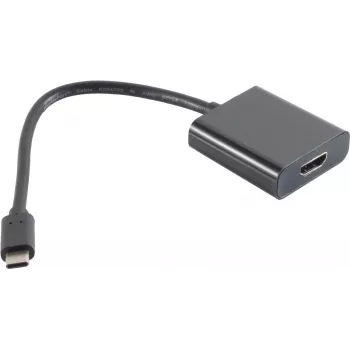 Video cable adapter S/CONN 14-05001 0.2 m USB Type-C to HDMI Type A Black