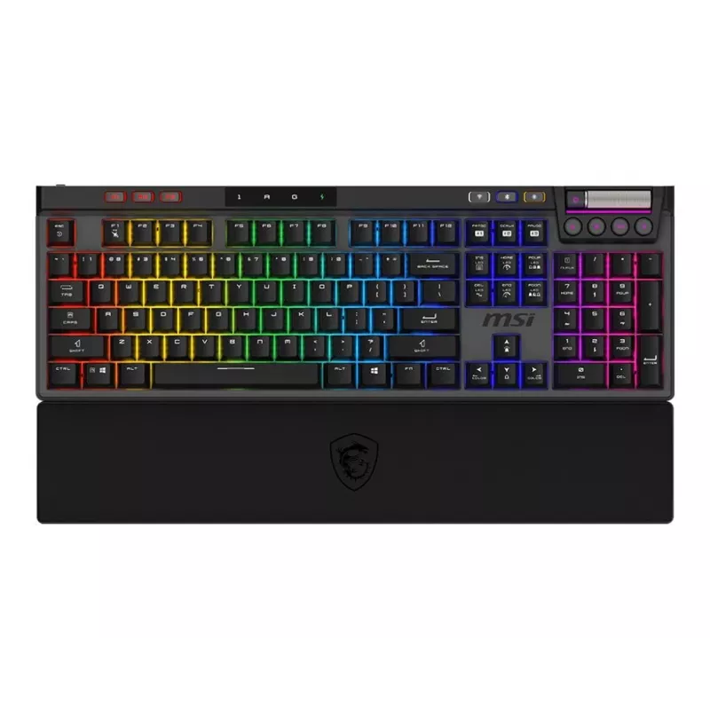 Mechanical Gaming Keyboard MSI Strike Pro W Silent US layout RGB backlight, wired, tactile silent switches