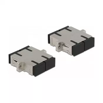 Optical Fiber Coupler SC Duplex female to SC Duplex female Single-mode metal DeLOCK 86873