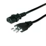 VALUE - Power Cable - CEI 23-50 (M) to IEC 60320 C13 straight - AC 250 V - 10 A - 1.8 m - Black - Italien