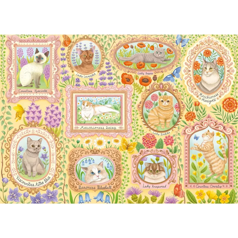 Jigsaw Puzzle schmidt spiele Noble Cats in Blossom, 1000 pieces, model 59792