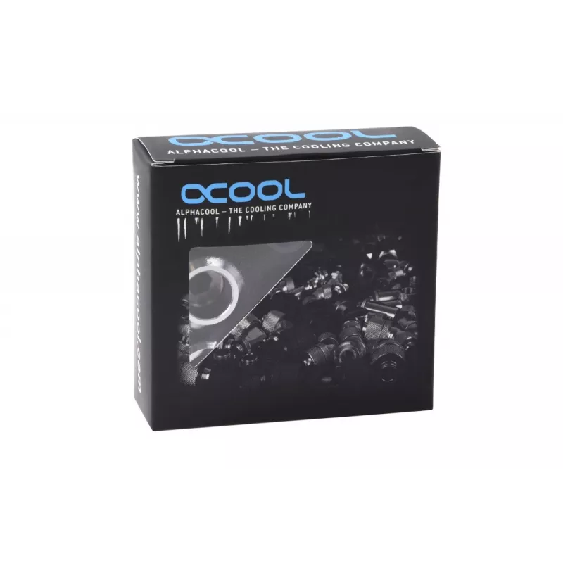 Fitting kit Alphacool 17474 — brass chrome fittings, Ø 22 mm, height 20 mm