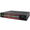 Network switch QOLTEC Gigabit Ethernet PoE 24xRJ45 2xSFP