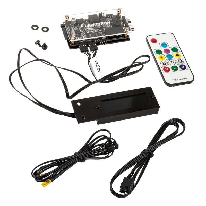 Lamptron TC20 PCI fan and RGB LED controller, black — PCI slot-mounted fan/LED hub