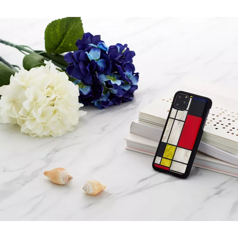 Smartphone case iKins for iPhone 11 Pro Max — Mondrian black protective cover