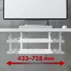 Under-desk cable organizer MACLEAN MC-102W — steel under-desk mount, adjustable length, fits 0.5–5 cm desks, load 5 kg, white