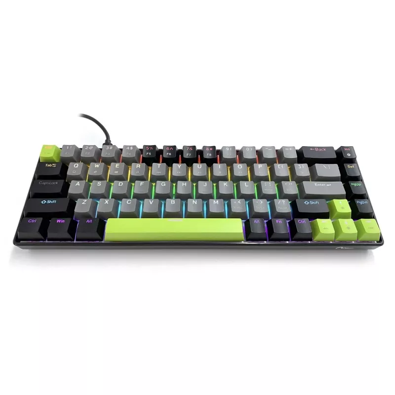 Mechanical keyboard MEDIA-TECH MT1260 Red Core MX60, 60% form factor, CHERRY MX Red switches, RGB backlight, USB, green