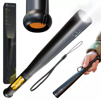 Hand flashlight Extralink EX.30851, SMD LED 10W, aluminium housing, AA 1.5V, 290×30×30 mm, black