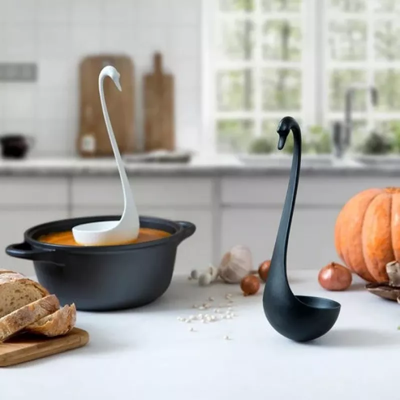 Ladle Ototo Design Swanky White Length 94.9 mm Width 94.9 mm Height 273.5 mm
