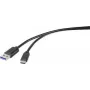 Renkforce RF-4536472 USB Cable 0,3 m USB 3.2 Gen 2 (3.1 Gen 2) USB A USB C Black (RF-4536472)