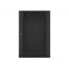 Lanberg WF01-6618-10B Wall-Mounted Rack Cabinet 18U 600x600 mm Black with Glass Door
