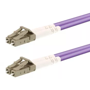 Fibre optic cable LOGON AL5LCLC20I/4I — OM4 50 µm, LC to LC, 20 m, full duplex, turquoise