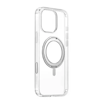 Magnetic case Baseus SkyRing 360° for iPhone 16 Pro — transparent, magnetic ring 360°