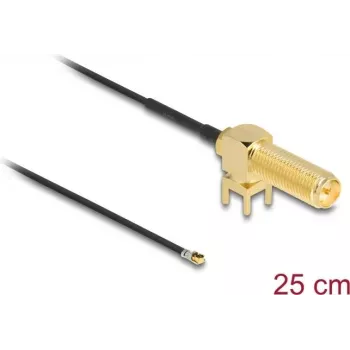 Coaxial Cable DeLOCK 12033 0.25 m RP-SMA I-PEX MHF4 Black