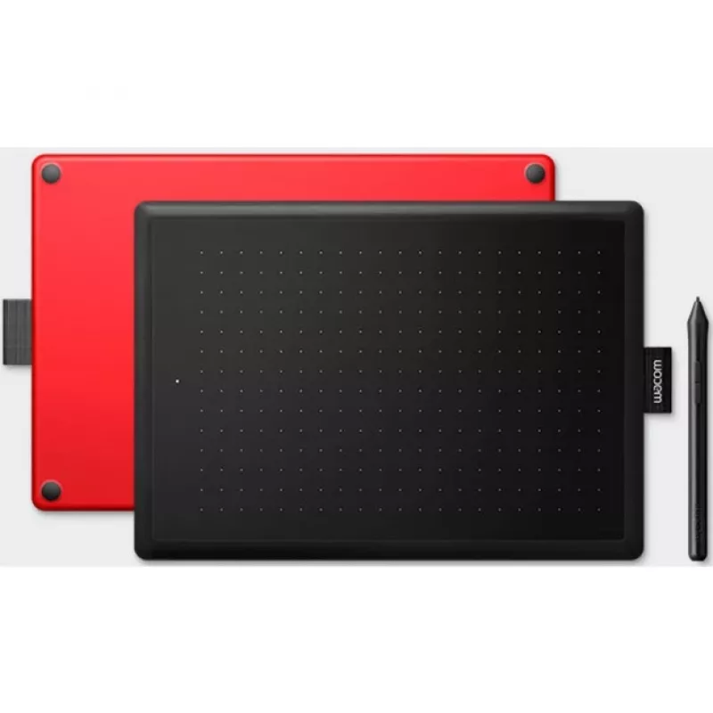 Wacom One by Medium graphic tablet Black, Red 2540 lpi 216 x 135 mm USB