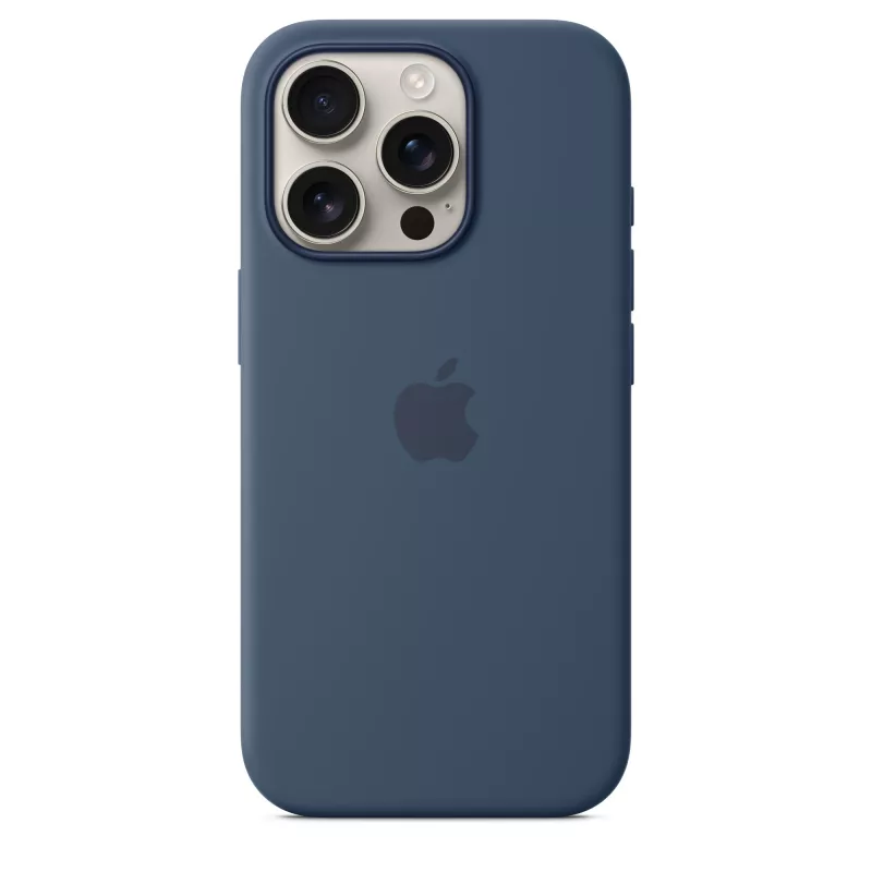 Silicone case with MagSafe for iPhone 16 Pro - Denim