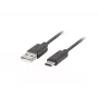 USB 2.0 cable LANBERG CA-USBO-20CU-0010-BK — USB A to USB C, 1 m, black, 480 Mbit/s