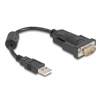 DeLOCK 61549 Serial Cable Black 0.25 m USB Type-A RS-232
