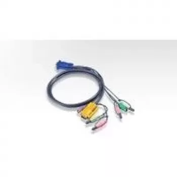 ATEN Keyboard- / Video- / Mouse- (KVM-) Cable - 15 pin SPHD (M) - PS/2, 6-pin, HD-15 (M) - 5 m (2L-5305P)