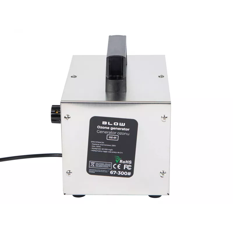 Ozone generator BLOW oz-01 — 60,000 mg/h output, 120 W power