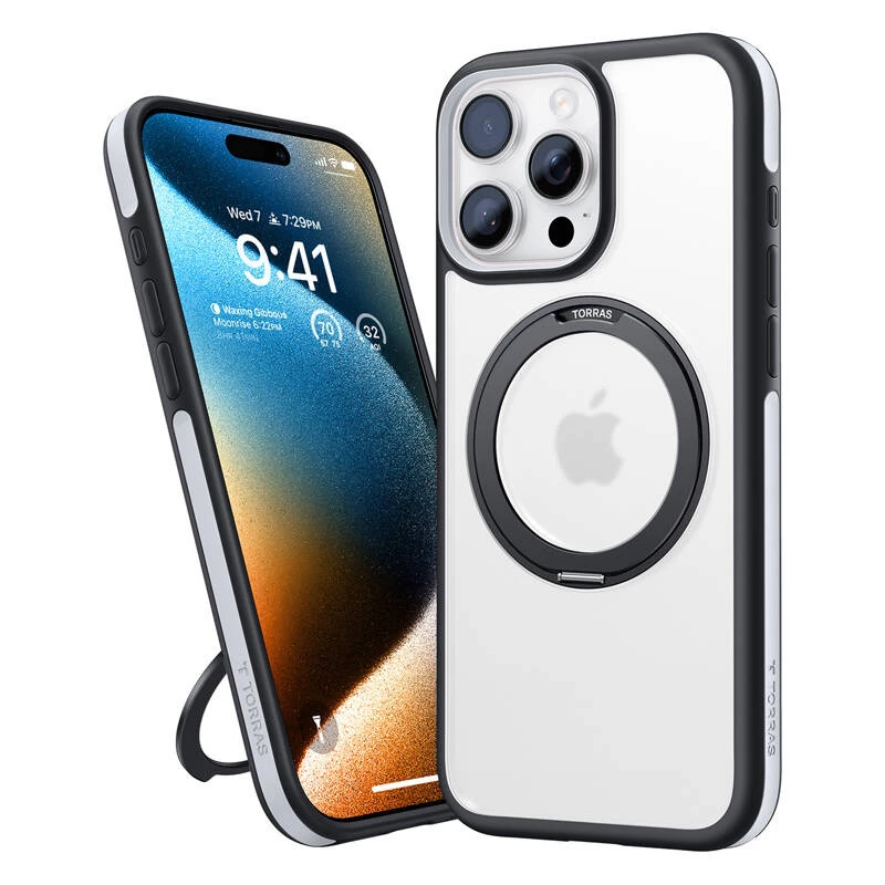 Protective Case Torras Ostand R Fusion for iPhone 16 Pro Max — Black