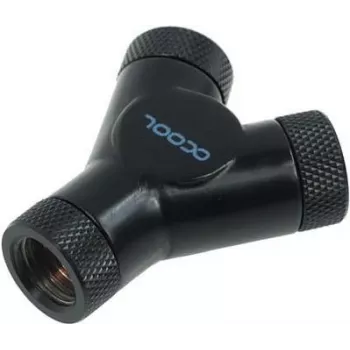 Alphacool HF Y-Connector - G1/4 Rotatable - 3x Internal Thread - Deep Black (17066)