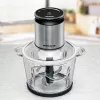 Electric food chopper Rommelsbacher MZ 800, 800 W, 2.7 L glass bowl, 9 stainless steel blades, 22-speed control, black stainless steel