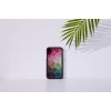 Smartphone case iKins for iPhone XR — water flower design, black