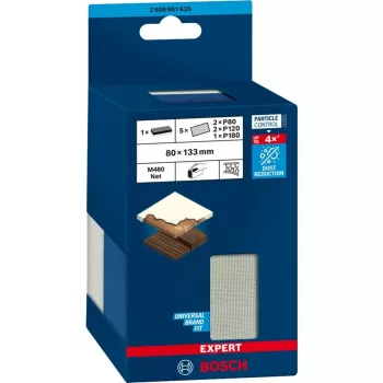 Sanding Net Bosch 2608901635 dust reduction for wood and drywall, hook-and-loop compatible, coarse grit not specified