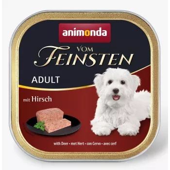 Wet dog food animonda Vom Feinsten Adult, deer flavour, 150 g tray, 10.5% protein, 4.5% fat