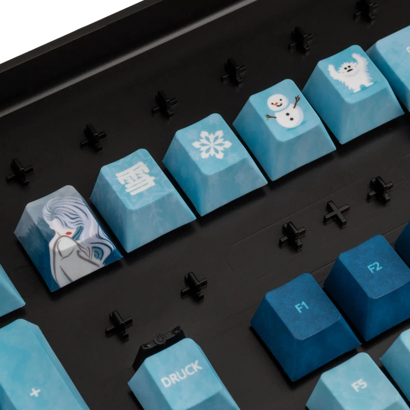 Keycap Set Traitors YUKI ONNA (UK layout) — Designer themed keycaps for mechanical keyboards