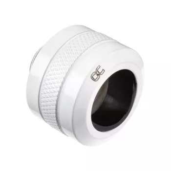 Fitting Alphacool 17484, brass, white, 23 mm height, 26 mm diameter, pack of 6