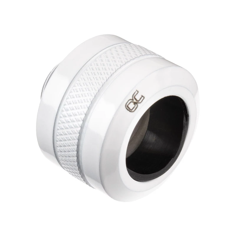 Fitting Alphacool 17484, brass, white, 23 mm height, 26 mm diameter, pack of 6