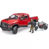 Dodge RAM 2500 Power Wagon with trailer and motorcycle Ducati 02502 BRUDER
