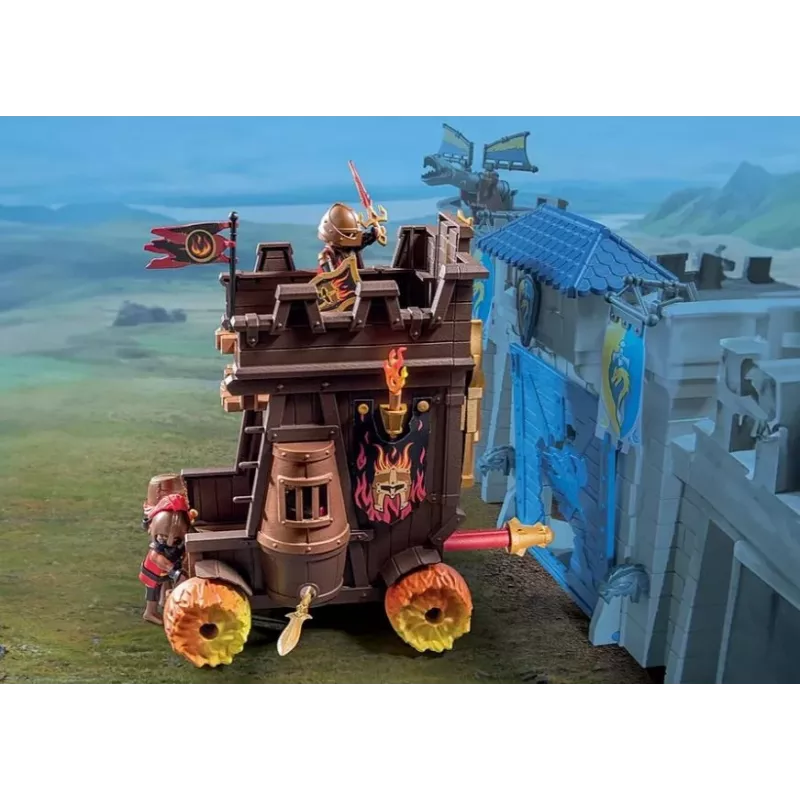Figures set Novelmore 71643 Battle wagon with fire cannon