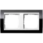 GIRA 2fach Rahmen Event Klar, Standard 55, System 55 Schwarz 0212733