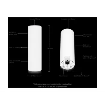 Ubiquiti UniFi U6-Mesh WiFi 6 Access Point AX5300 5.3 Gbps IPX5 Waterproof - White