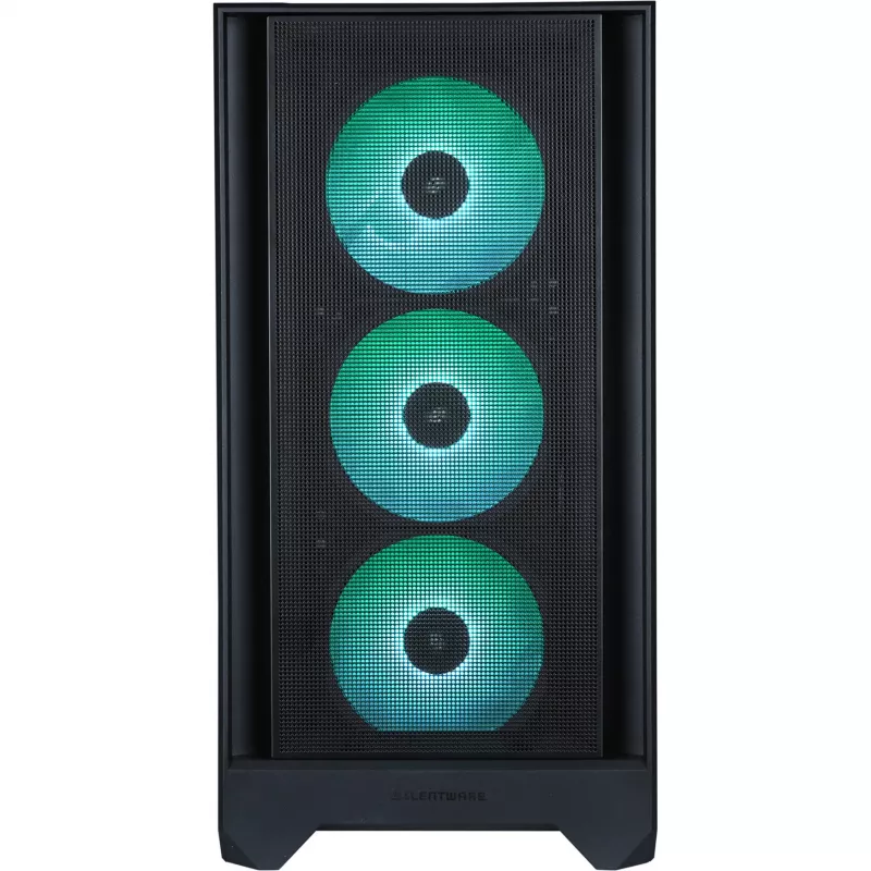PC case Silentware Flow 110 A-RGB Black — mid-tower chassis, tempered glass side panel