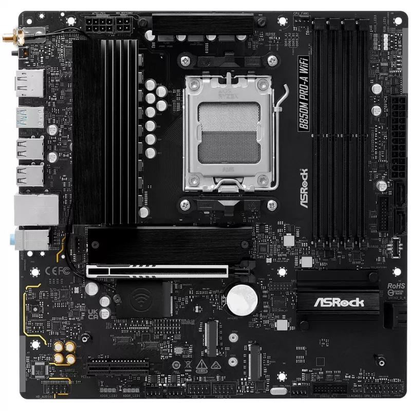 Motherboard ASRock B850M Pro-A WiFi micro ATX – AMD B850, Socket AM5, DDR5, 4x DIMM, 256GB, Wi‑Fi, 2.5Gb LAN