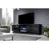 Cama TV cabinet QIU 200 MDF black gloss/black gloss