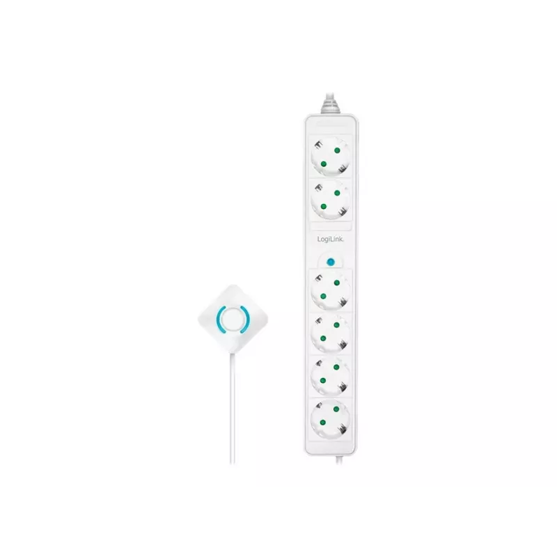 Power Extension LogiLink LPS271 1.5m 6 AC Outlets Indoor White