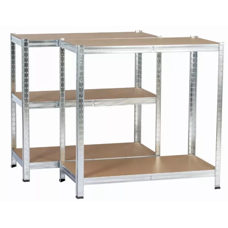 Metal Storage Shelving Unit Silver 220X90X40CM