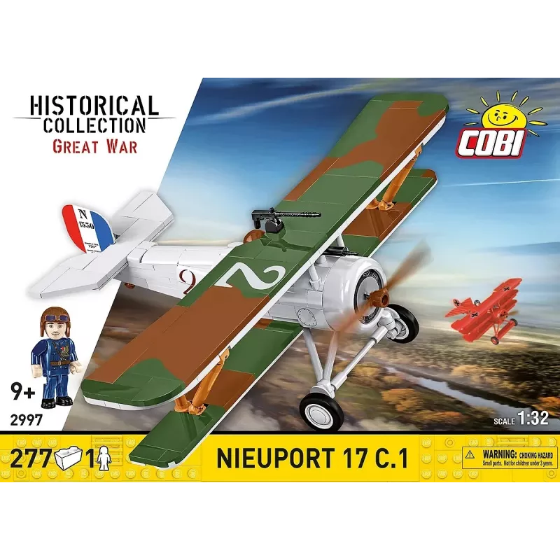 Construction Set Cobi Blocks Nieuport 17 C.1 277 pcs — Model Aircraft Kit, Collectible Brick Set