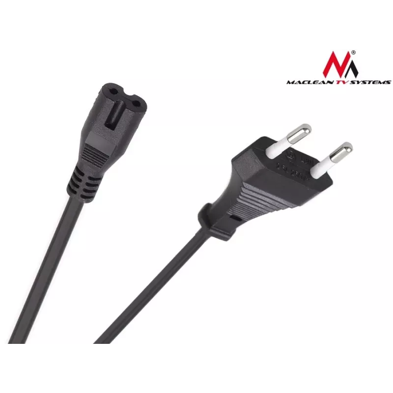Power cable MACLEAN MCTV-809 — 1.5 m, power plug Type C to C1 coupler, 220–250 V